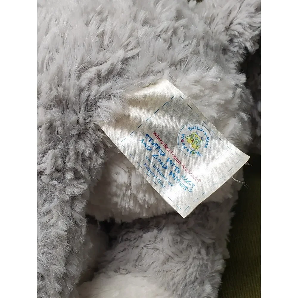 Build A Bear Gray Siberian Husky Dog w. Bright Blue Eyes Plush Stuffed Animal